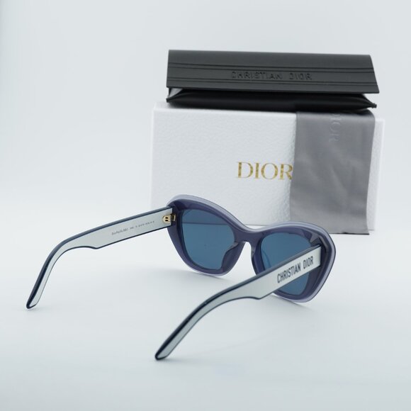Dior DIORPACIFIC B3U 30B0 Butterfly Sunglasses - Blue/White/Blue main image 5